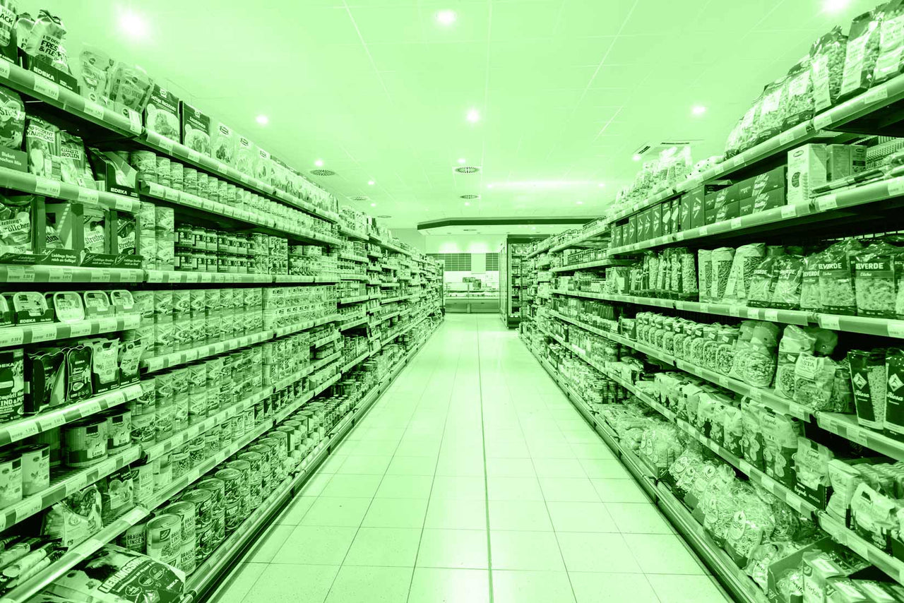 A grocery store isle as seen through nbGL lenses.