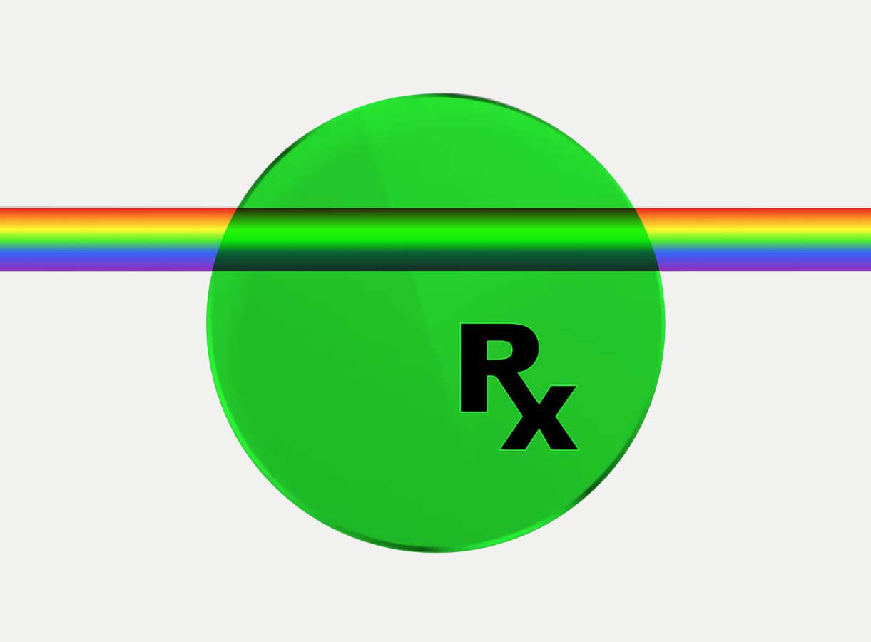 A prescription nbgl filtering lens